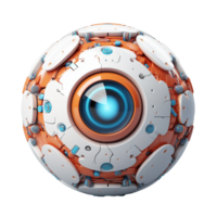 robot eyeball isolated on background with png