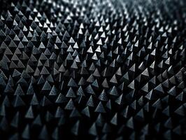 Futuristic abstract pyramid geometric dark black background created with technology photo