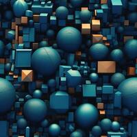 Colorful seamless geometric pattern created with technology photo