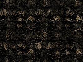Seamless pattern Royal vintage Victorian Gothic background Rococo venzel and whorl created with technology. photo