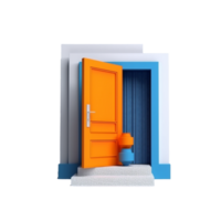 open door isolated on background with png