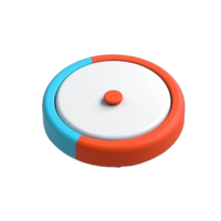 red push button isolated on background with png