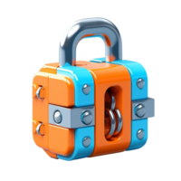 lock isolated on background with png