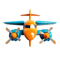 propeller plane isolated on background with png