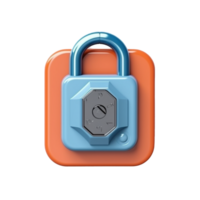 lock isolated on background with png