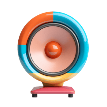 altoparlante isolato su sfondo con generativo ai png