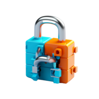 lock isolated on background with png