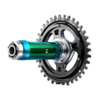 Ebike mid mount drive isolated on transparent background, created with png