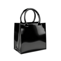 negro bolso aislado en transparente fondo, creado con generativo ai png