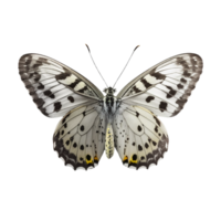 eben legen Aussicht von das Schmetterling auf transparent Hintergrund, erstellt mit generativ ai png