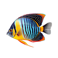 Tropical fish isolated on transparent background, created with png