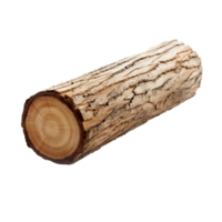 Wooden log as firewood isolated on a transparent background, created with png