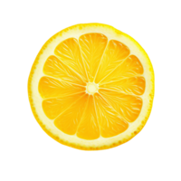 Lemon slice isolated on transparent background, created with png