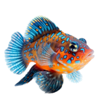Mandarin fish isolated on transparent background, created with generative AI png