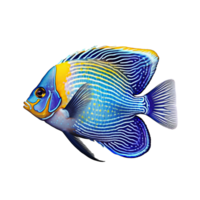 Tropical fish isolated on transparent background, created with generative AI png