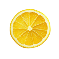 Lemon slice isolated on transparent background, created with png