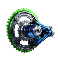 Ebike mid mount drive isolated on transparent background, created with png