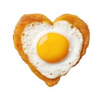 Egg in the shape of heart isolated on transparent background, created with generative AI png