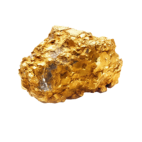 Gold Nugget isoliert auf transparent Hintergrund, erstellt mit generativ ai png