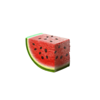 Watermelon piece isolated on transparent background, created with png