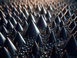 futurista resumen vistoso metálico pirámide geométrico antecedentes creado con generativo ai tecnología foto
