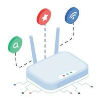 A 3d icon of wifi modem vector