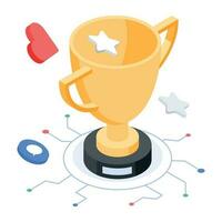 Media reward icon designed in 3d style vector