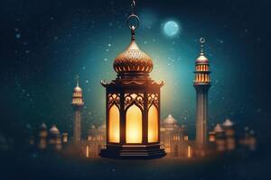 lantern islamic , eid mubarak, Eid al Adha banner Illustration photo