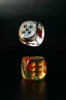 Colorful playing gaming dice photo