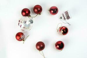 Christmas ornament decoration greetings white background photo