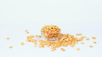 Yellow split chickpea peas boot chana dal photo