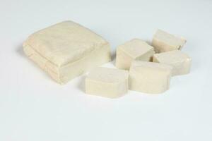 Bean curd tofu block soft healthy fresh white vegetable soya protein photo