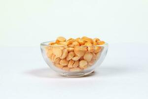 Yellow split chickpea peas boot chana dal photo