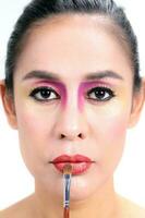 asiático mujer Moda maquillaje foto