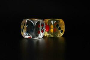 Colorful playing gaming dice photo