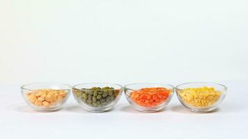 Masur Moong mung boot chana chickpea pea yellow red green dal photo