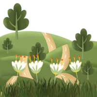 skön natur illustration png