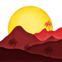 le coucher du soleil vue illustration png