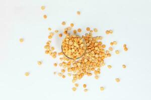 Yellow split chickpea peas boot chana dal photo