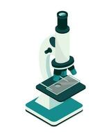 science laboratory concept with microscope vector