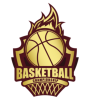 illustration des goldenen basketballsymbols. es ist das gewinnerkonzept png