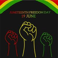 Illustration vector graphic of juneteenth freedom day celebration