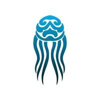 Illustration vector graphic of tribal art jelly fish tatto