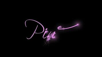 Pink - Title Text Animation With Holidays Particles and Black Background video
