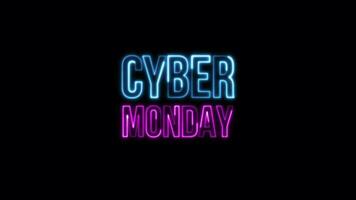 Schleife Cyber Montag Blau Rosa Neon- Text bewirken video