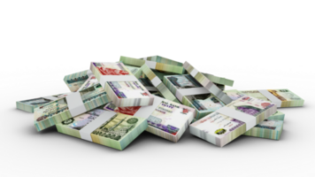 3D rendering of Stacks of Egyptian pound notes png