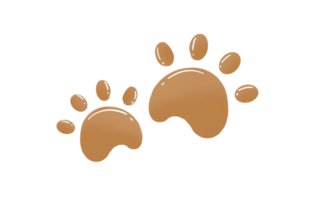 Cute cat footprints png