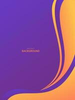 Abstract gradient wave purple and orange background vector