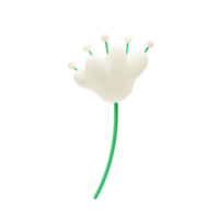 blanco flor 3d ilustración png