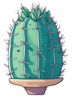 linda cactus ilustración. ai generativo png
